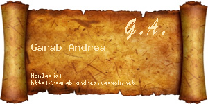 Garab Andrea névjegykártya